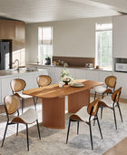American Modern Fluted Space Saving Table and Chairs & Storage Cabinet Sets (Optional Types)
