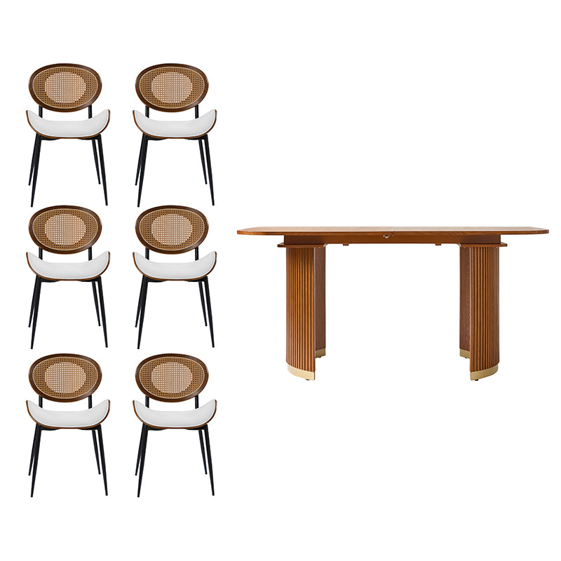 American Modern Fluted Space Saving Table and Chairs & Storage Cabinet Sets (Optional Types)