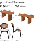 American Modern Fluted Space Saving Table and Chairs & Storage Cabinet Sets (Optional Types)
