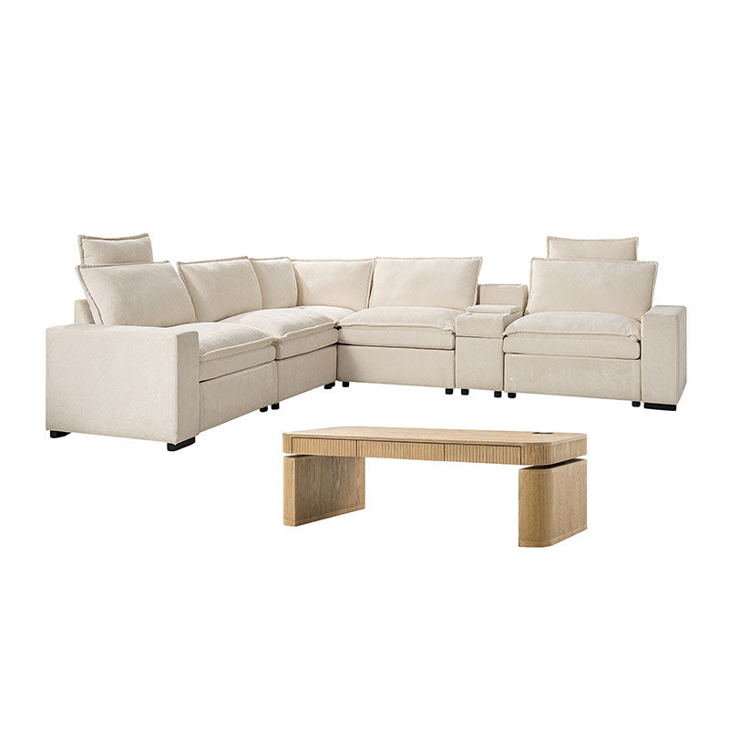 Modern Modular Power Reclining & Standing Coffee Table Living Room Set