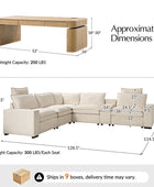 Modern Modular Power Reclining & Standing Coffee Table Living Room Set