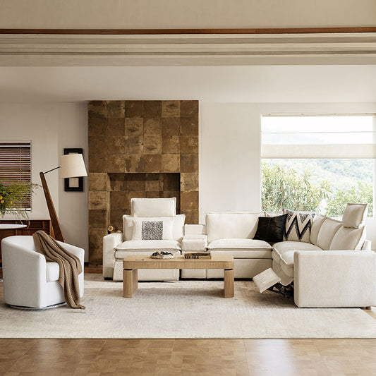 Modern Modular Power Reclining & Standing Coffee Table Living Room Set