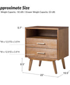 Hector Nightstand with Two USB Ports on the Back(Optional Types)