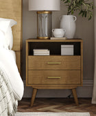 Hector Nightstand with Two USB Ports on the Back