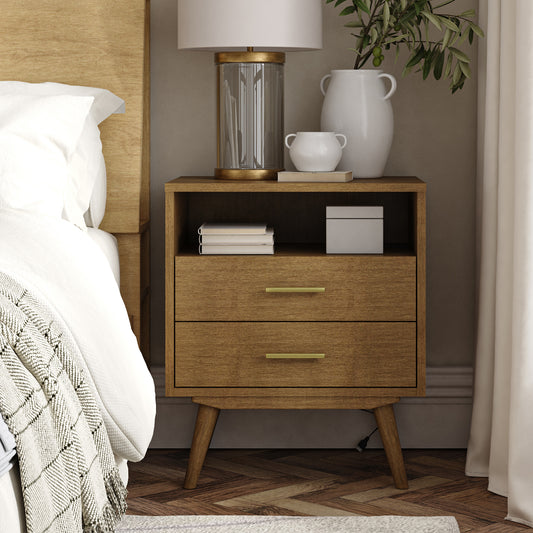 Hector Nightstand with Two USB Ports on the Back