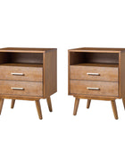 Hector Nightstand with Two USB Ports on the Back(Optional Types)