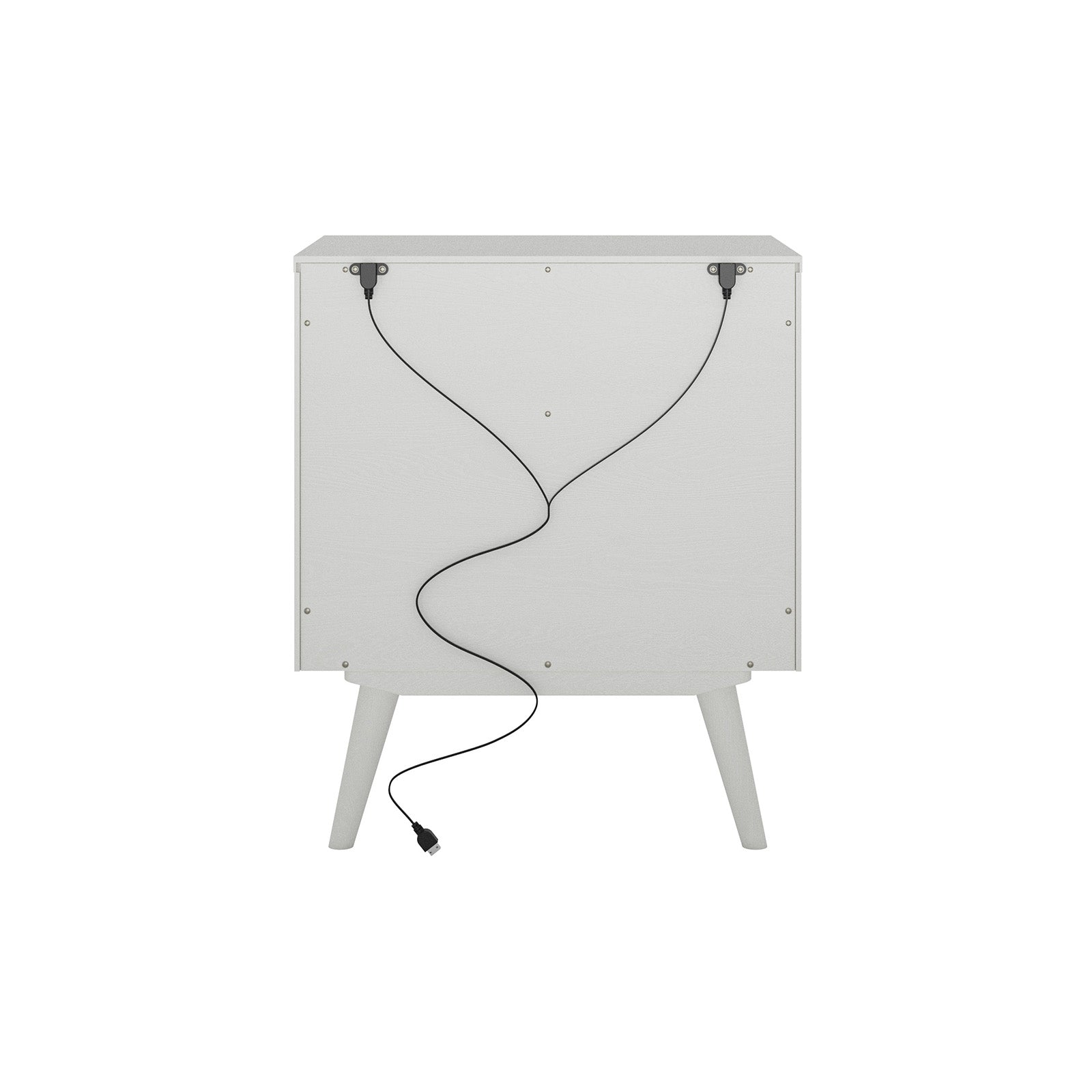 Hector Nightstand with Two USB Ports on the Back