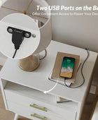 Hector Nightstand with Two USB Ports on the Back