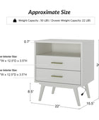 Hector Nightstand with Two USB Ports on the Back(Optional Types)