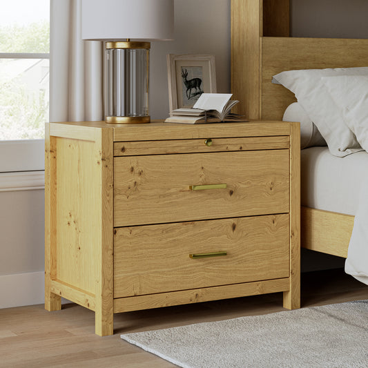 Galatea Simplicity Nightstand with Extendable Tray