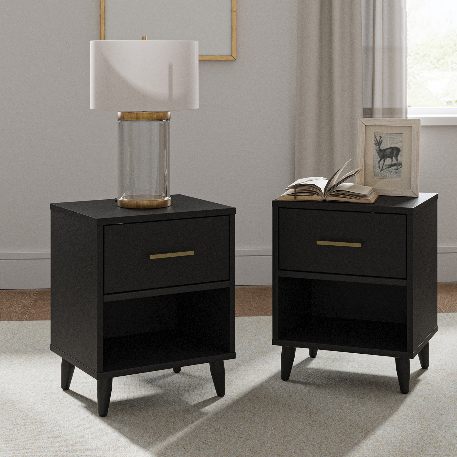 Ivan Nightstand with Built-In Outlets (Set of 2)