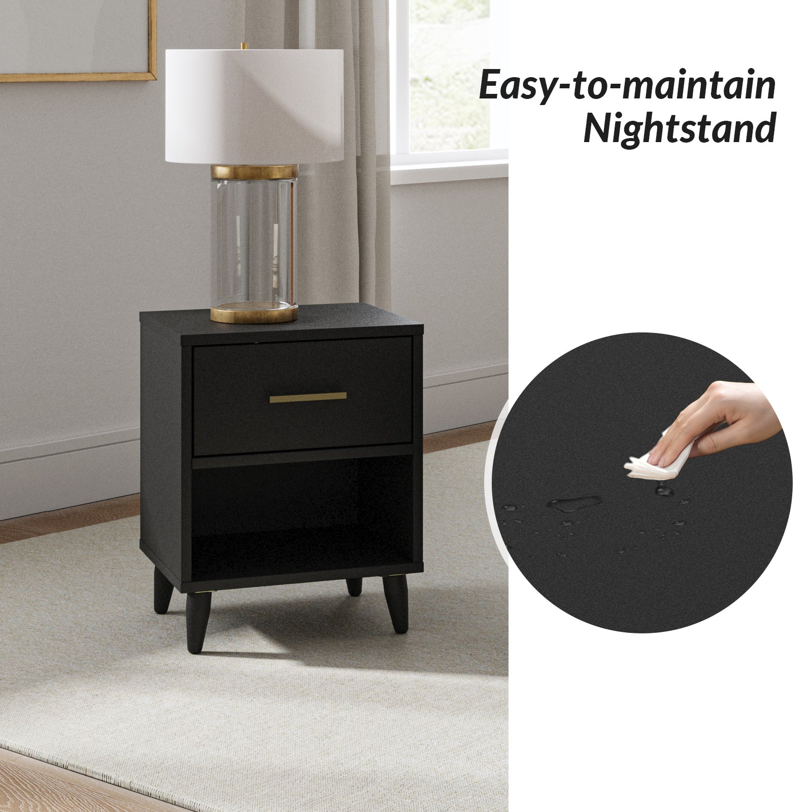 Ivan Nightstand with Built-In Outlets (Set of 2)