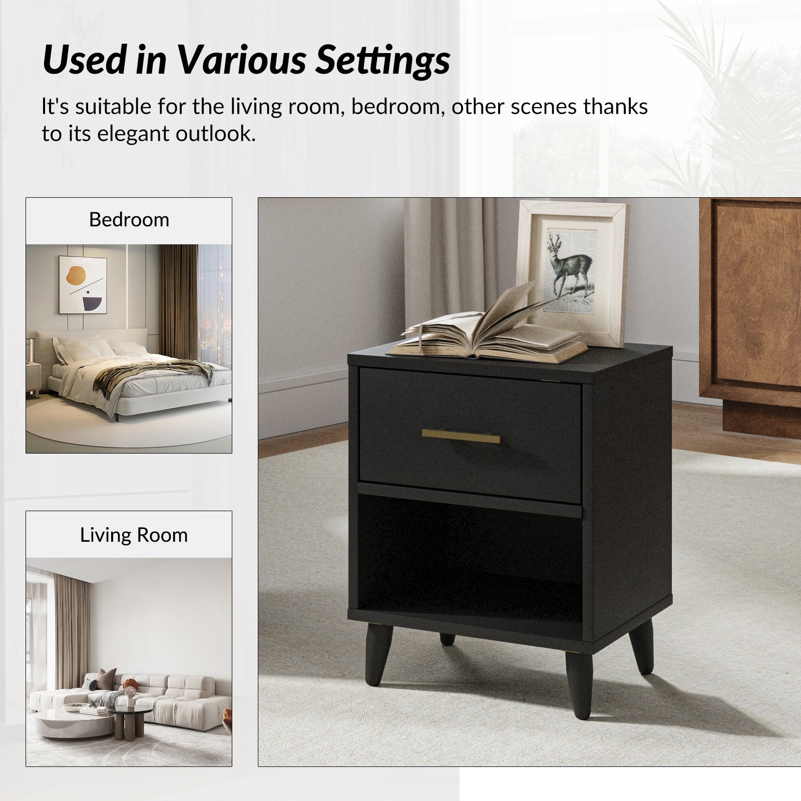 Ivan Nightstand with Built-In Outlets (Set of 2)