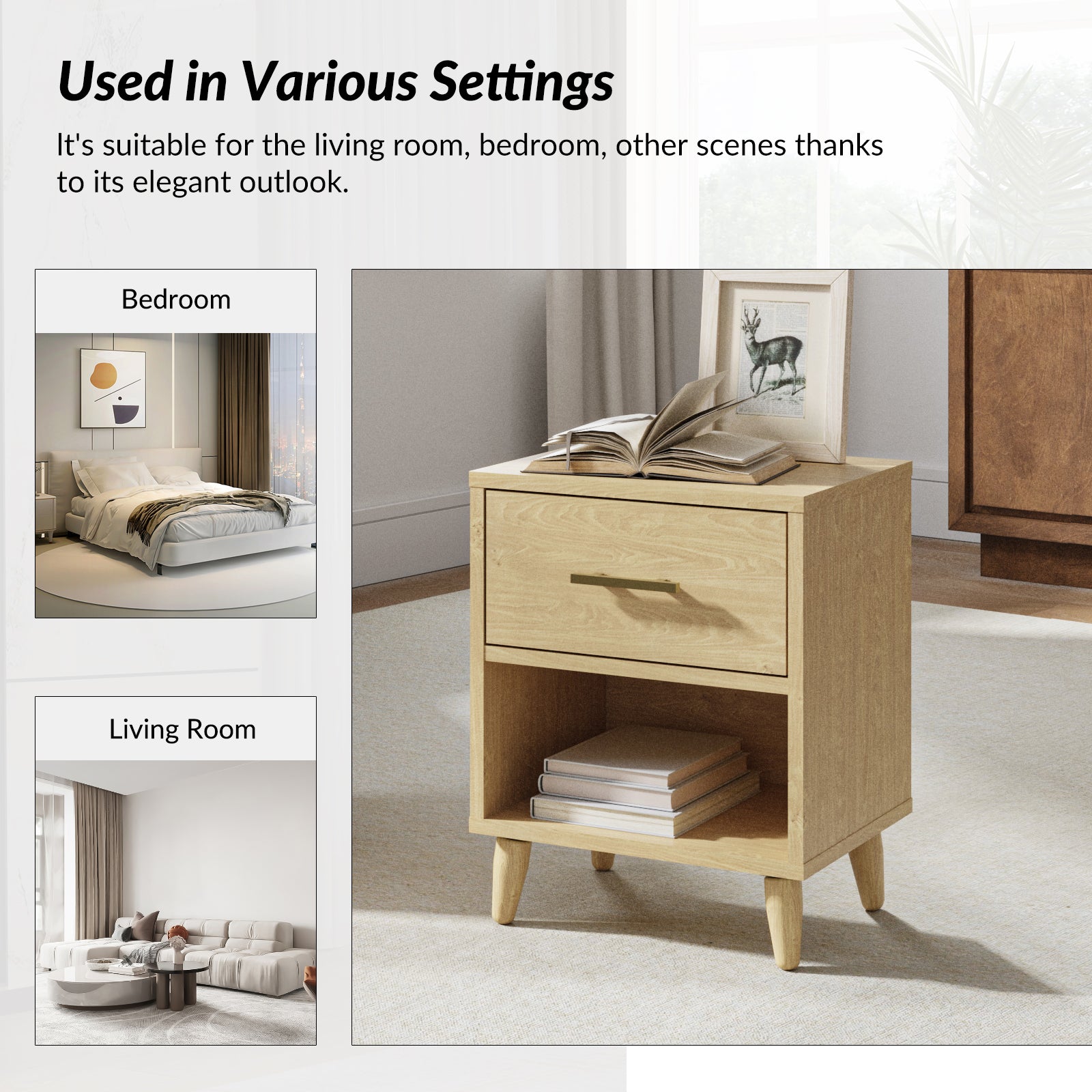 Ivan Nightstand with Built-In Outlets (Set of 2)