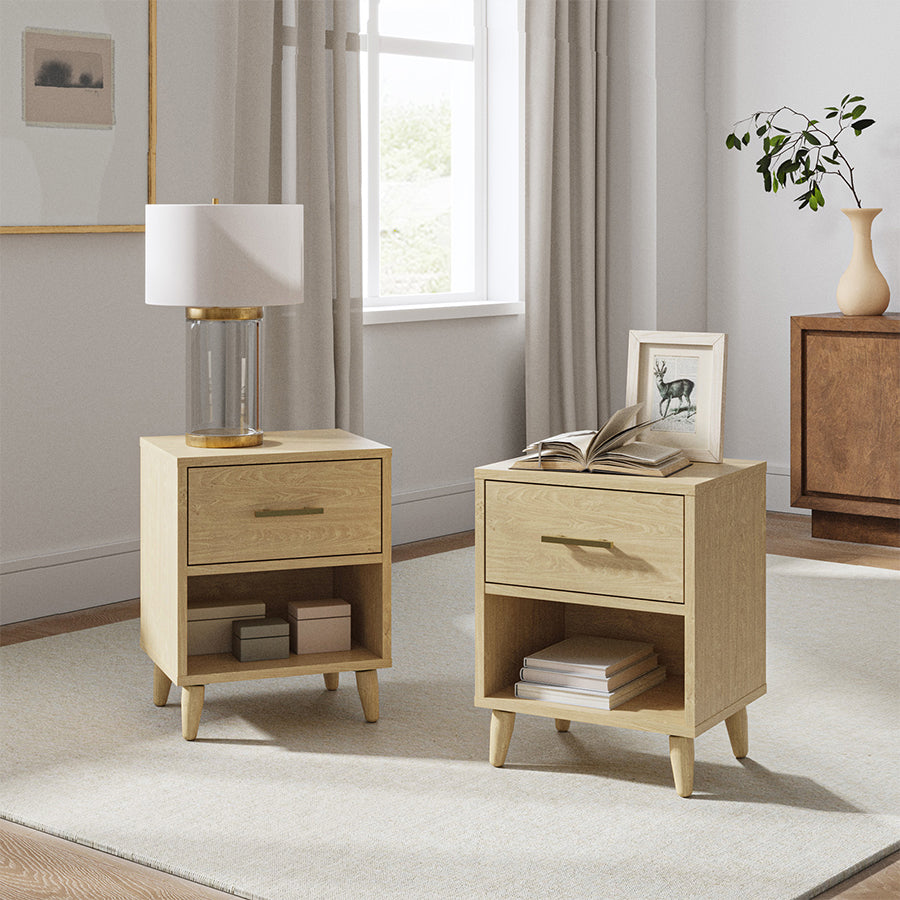 Ivan Nightstand with Built-In Outlets (Set of 2)