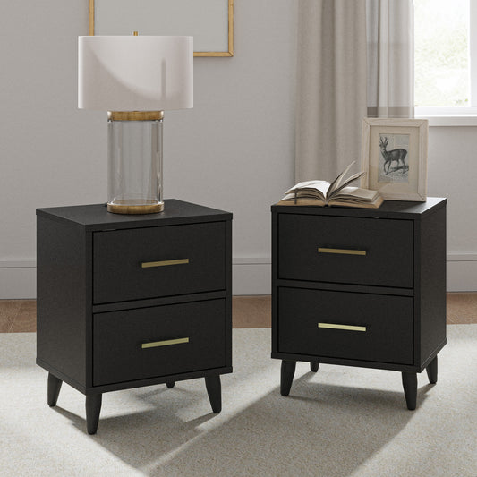 Isaac functionality with Built-In Outlets Nightstand (Set of 2)