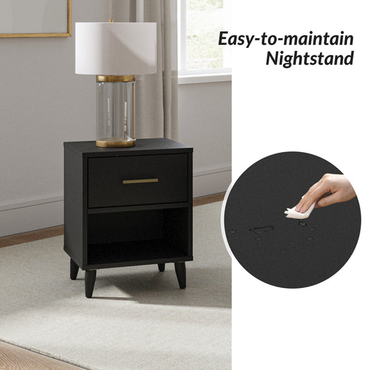 Isaac functionality with Built-In Outlets Nightstand (Set of 2)