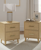 Isaac functionality with Built-In Outlets Nightstand (Set of 2)