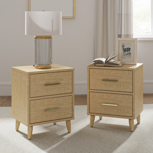 Isaac functionality with Built-In Outlets Nightstand (Set of 2)