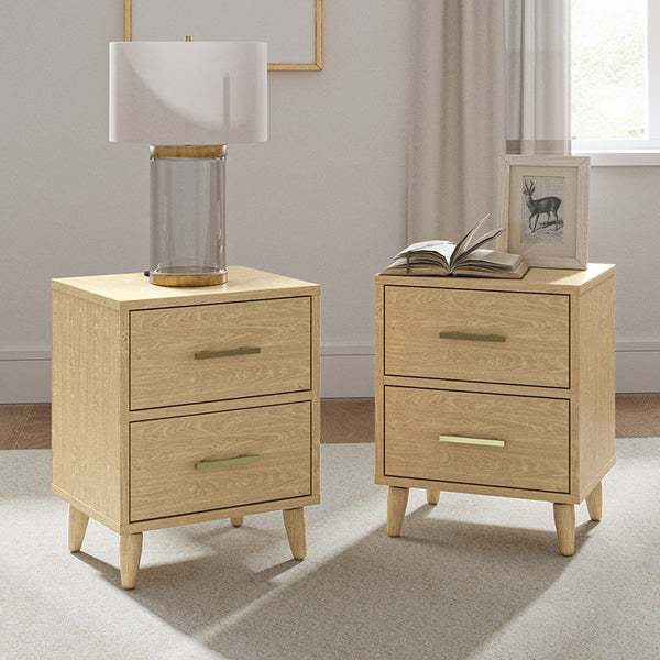 Isaac functionality with Built-In Outlets Nightstand (Set of 2)