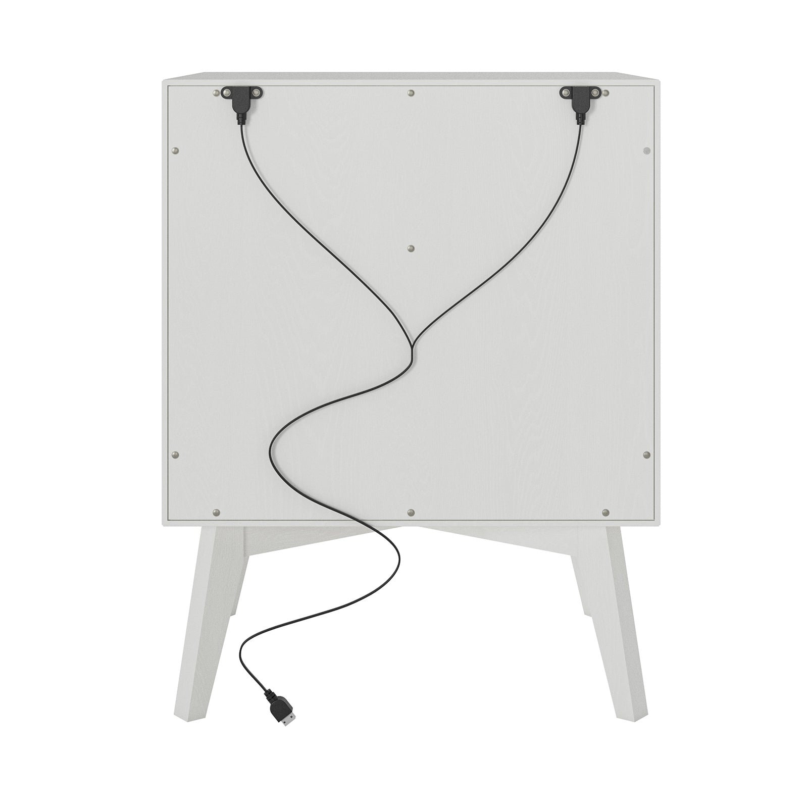 Jacinto Modern Nightstand with Two USB Ports on the Back