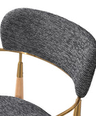 Sabina Modern Dining Chair with Wooden Legs & Metal Armrests ,Set of 2