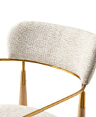 Sabina Modern Dining Chair with Wooden Legs & Metal Armrests ,Set of 2