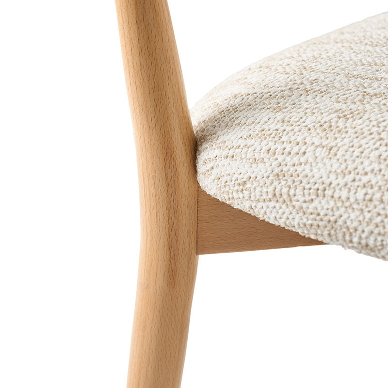 Sabina Modern Dining Chair with Wooden Legs & Metal Armrests ,Set of 2