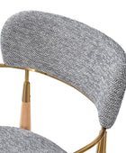 Sabina Modern Dining Chair with Wooden Legs & Metal Armrests ,Set of 2