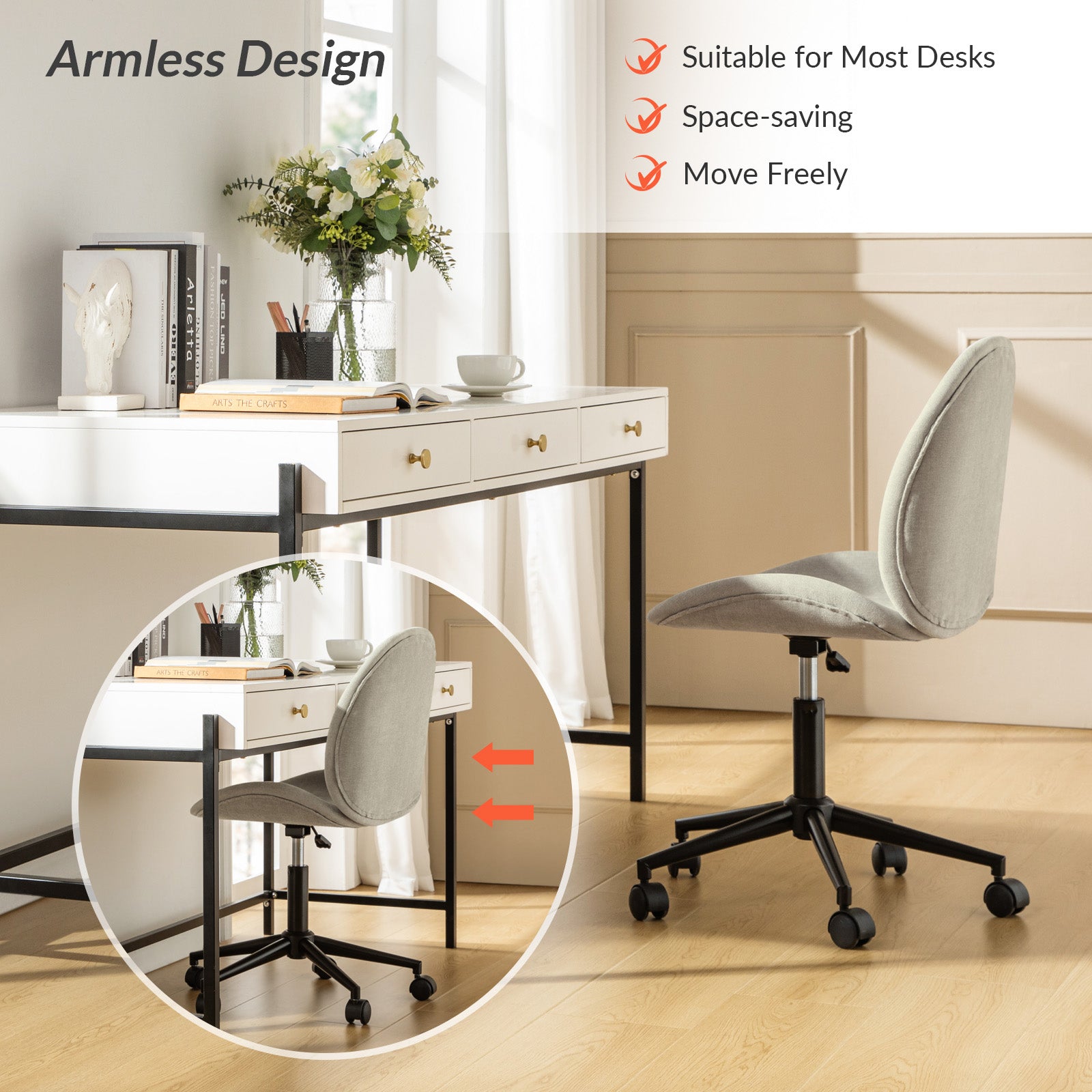 Isabel 360-Degree Swivel Office Chair