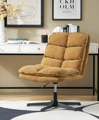 Simon Armless Office Chair with Thick cushion