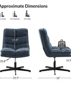 Simon Armless Office Chair with Thick cushion