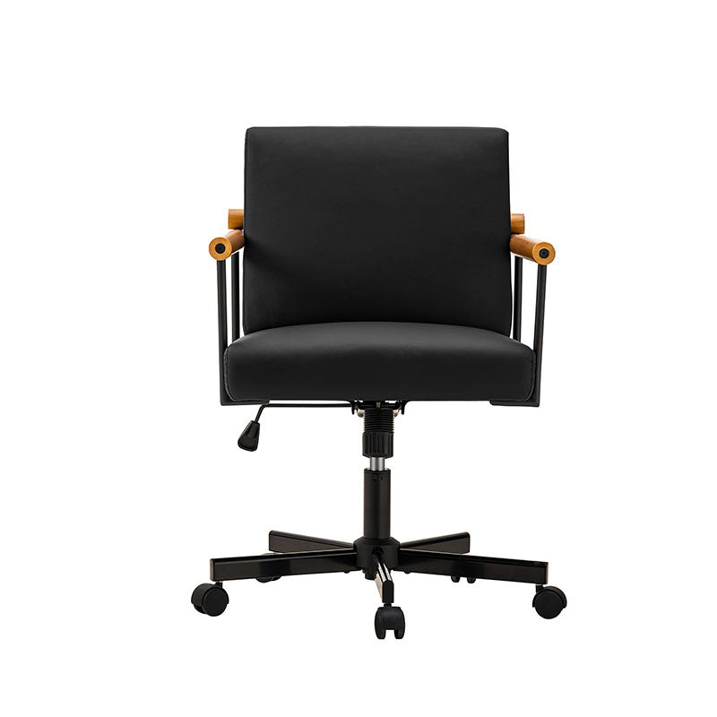 Aurora Solid Wood Armrests Office Chair