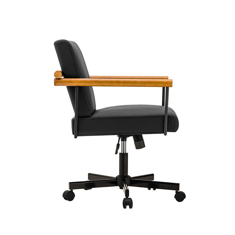 Aurora Solid Wood Armrests Office Chair
