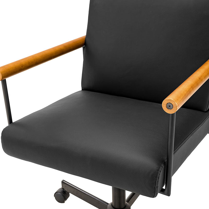 Aurora Solid Wood Armrests Office Chair