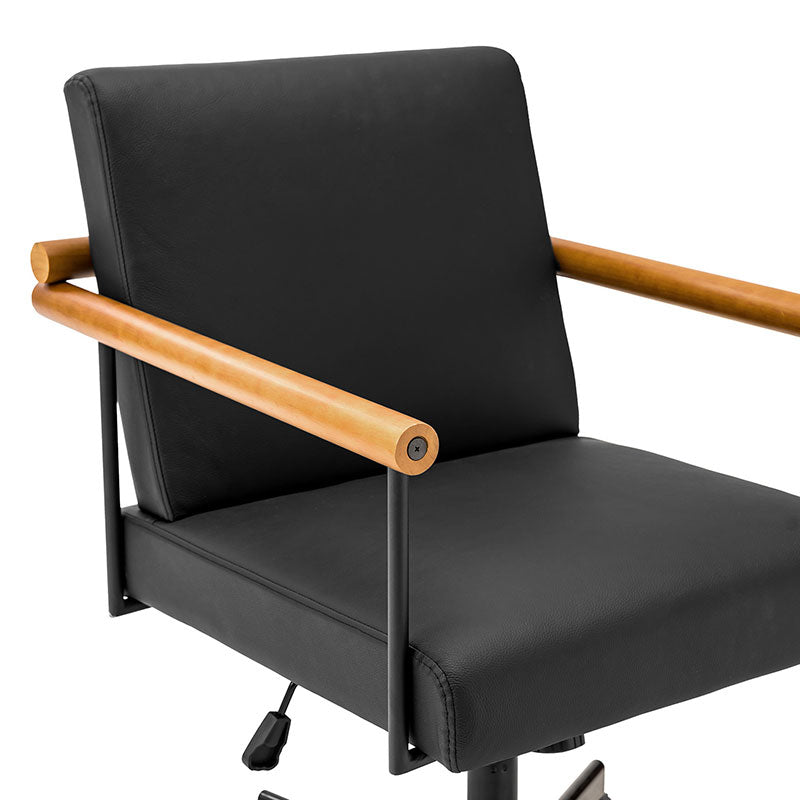 Aurora Solid Wood Armrests Office Chair
