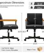 Aurora Solid Wood Armrests Office Chair