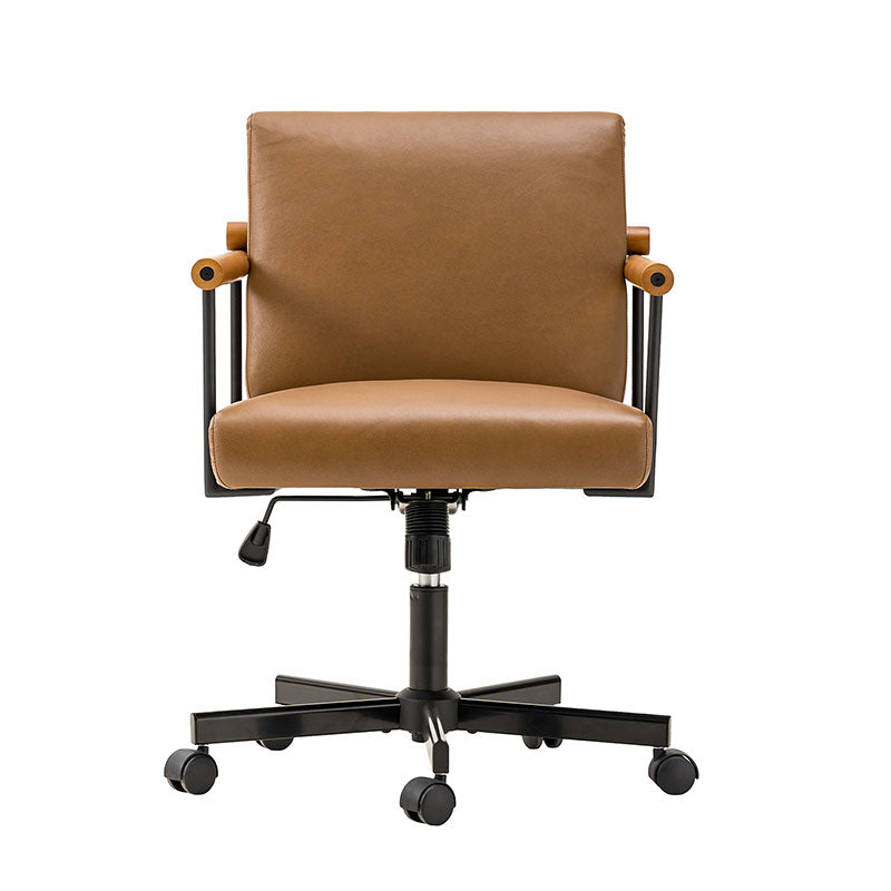 Aurora Solid Wood Armrests Office Chair