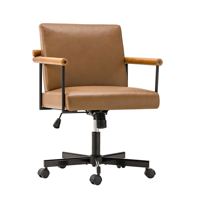 Aurora Solid Wood Armrests Office Chair