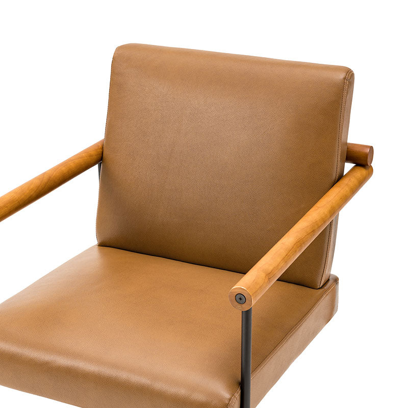 Aurora Solid Wood Armrests Office Chair