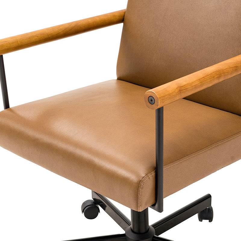 Aurora Solid Wood Armrests Office Chair