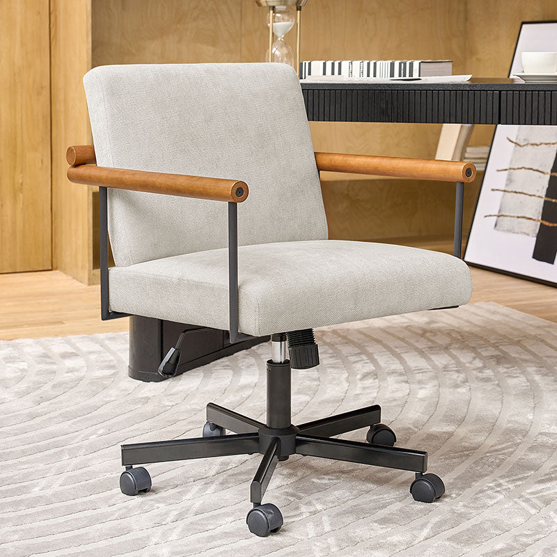 Aurora Solid Wood Armrests Office Chair