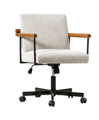 Aurora Solid Wood Armrests Office Chair