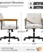 Aurora Solid Wood Armrests Office Chair