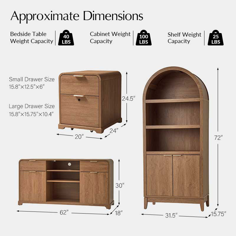 Louise 5-Piece Modern Electric Adjustable Home Office Set