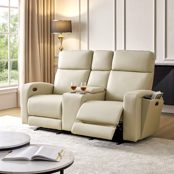 Hilario Side Storage Power Recliner Loveseat with USB Ports