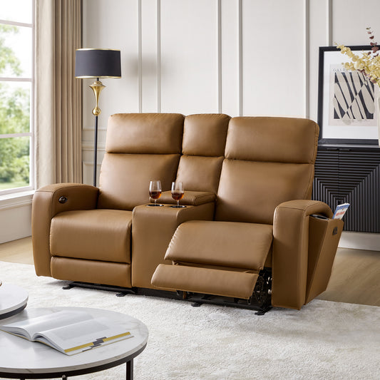 Hilario Side Storage Power Recliner Loveseat with USB Ports