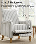 4-Piece Striped Farmhouse Living Room Set (Sofa, Loveseat, Recliner & Lift-Top Coffee Table