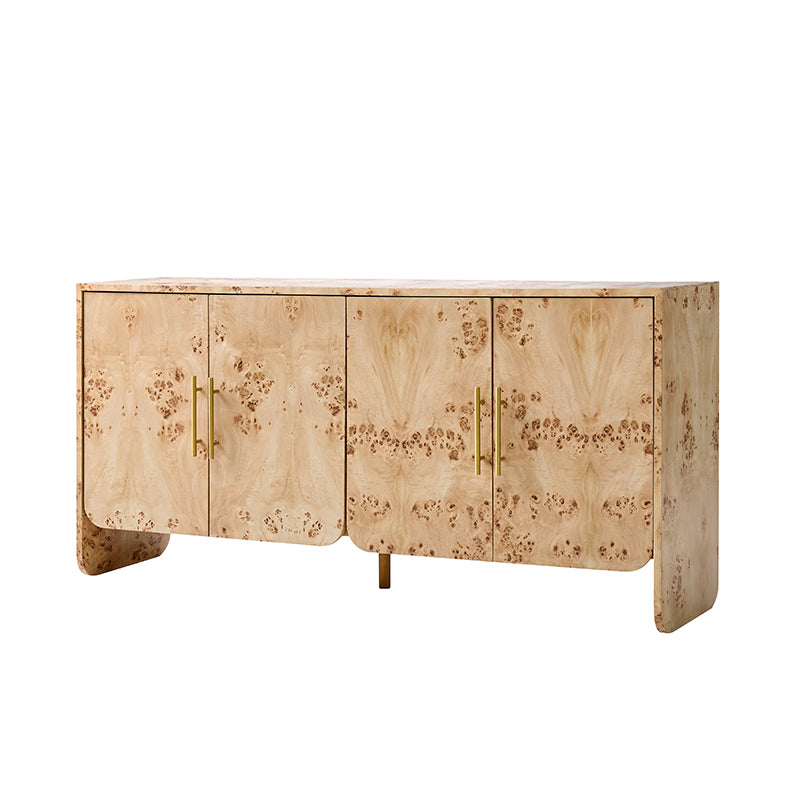 Contemporary Burl Veneer Cabinet for Stylish Living