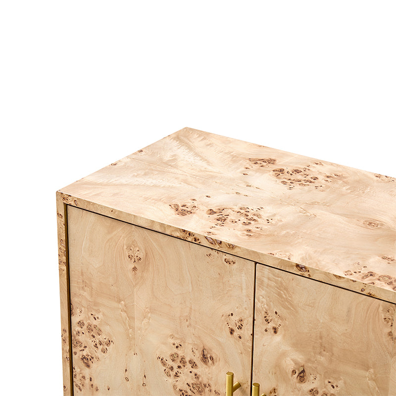 Contemporary Burl Veneer Cabinet for Stylish Living